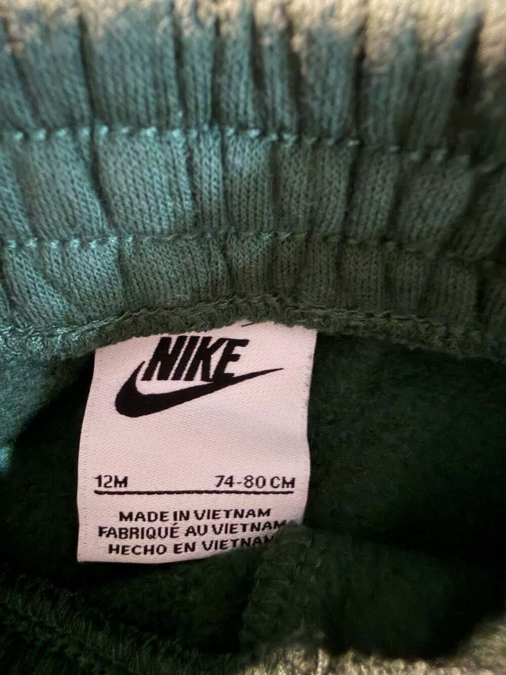 Nike 1972 Green Fleece Hoodie and Jogger Set Size 12M - Picture 4 of 6